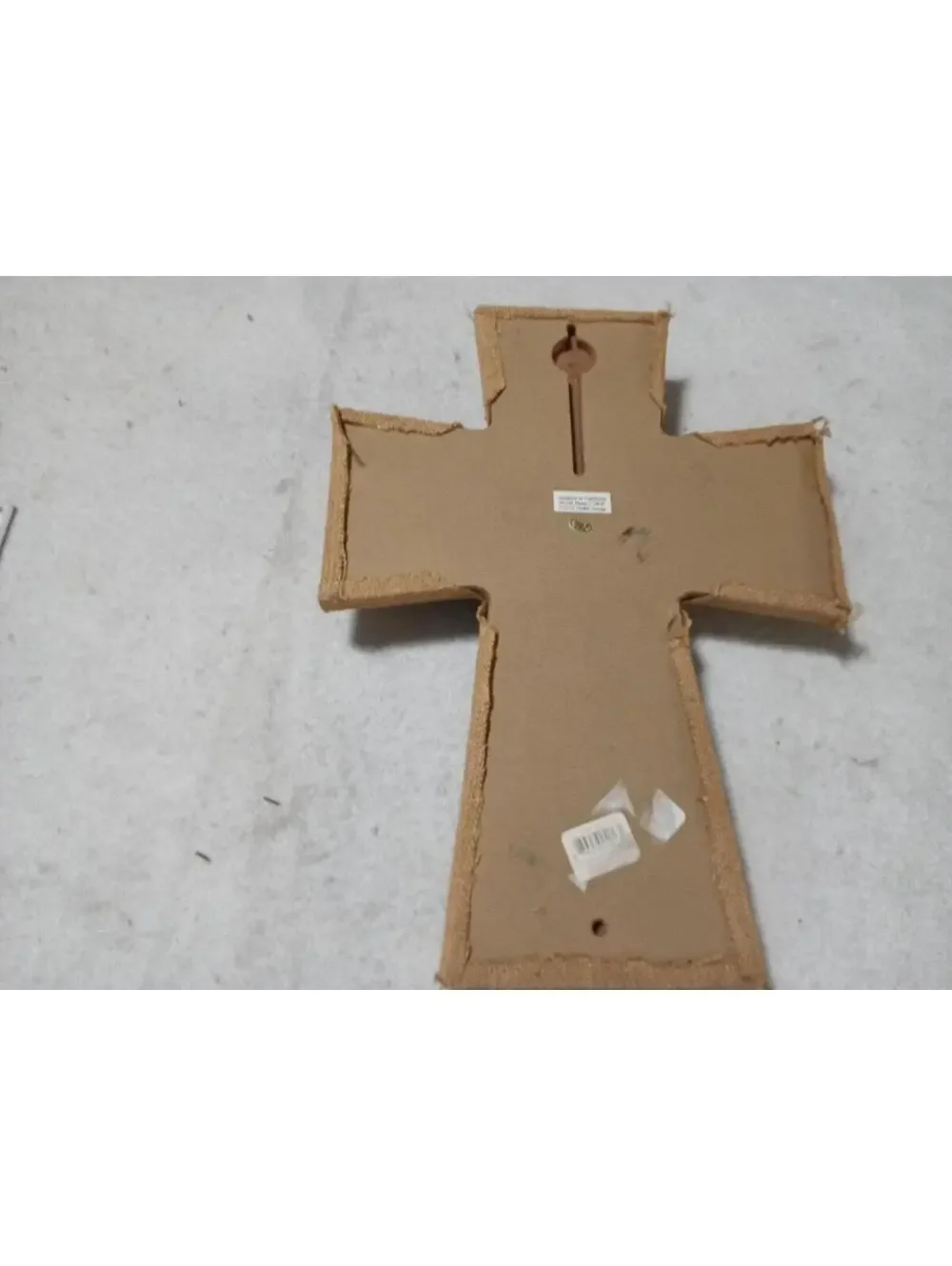 Rustic Giraffe Print Wall Cross with Burlap Bow and Rhinestone Accent